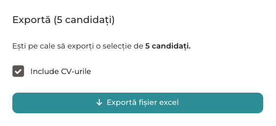 exporta candidati