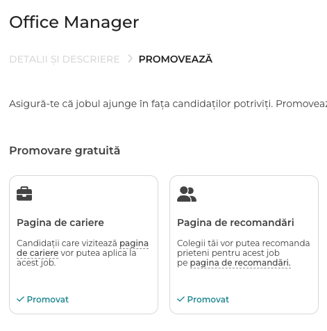 promoveaza job intern