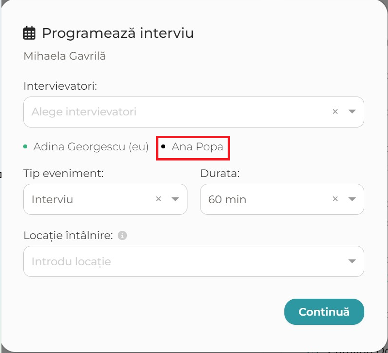 Programează interviu 2