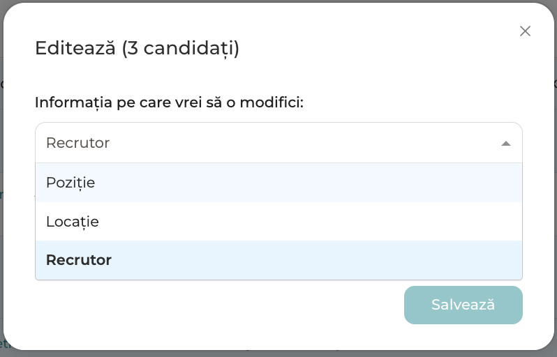 Recrutor candidati