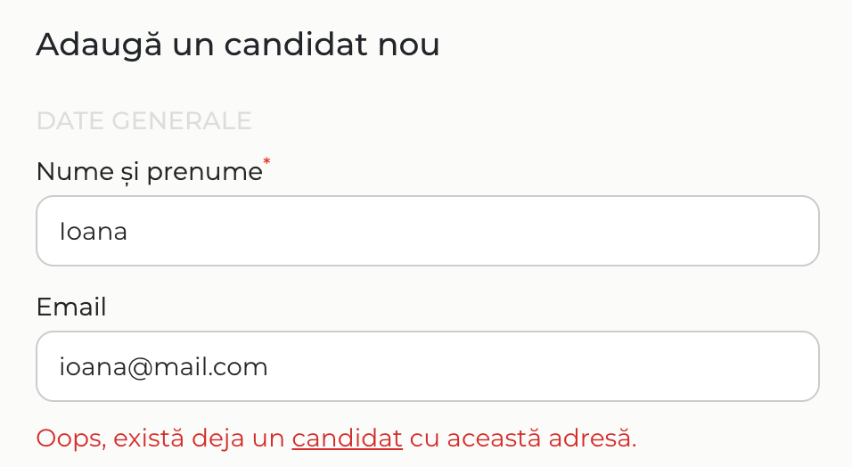 deduplicare candidati