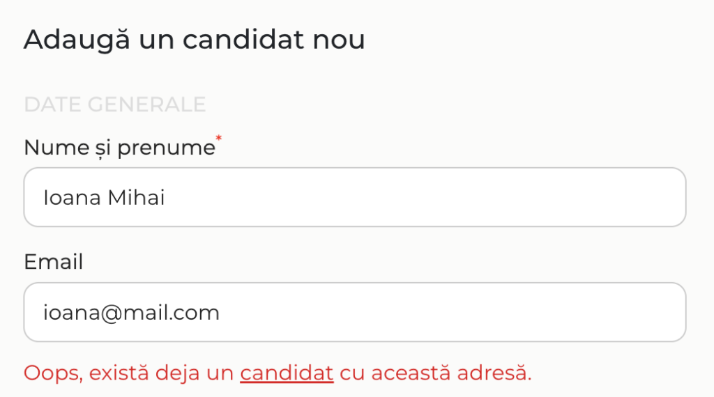 deduplicare candidati