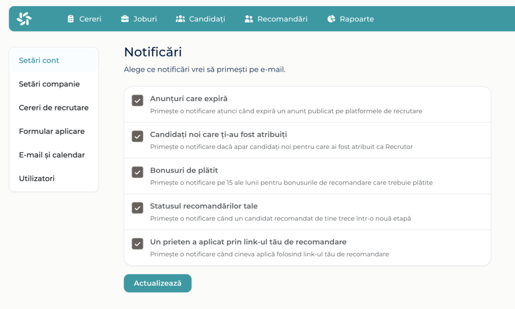 Notificari Mingle