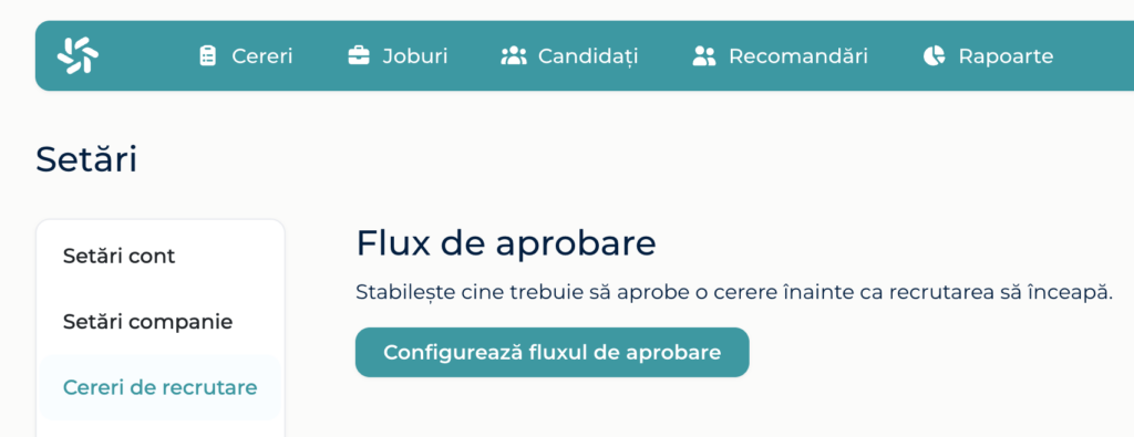 Flux de aprobare cereri
