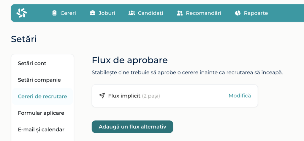 Fluxuri aprobare alternative