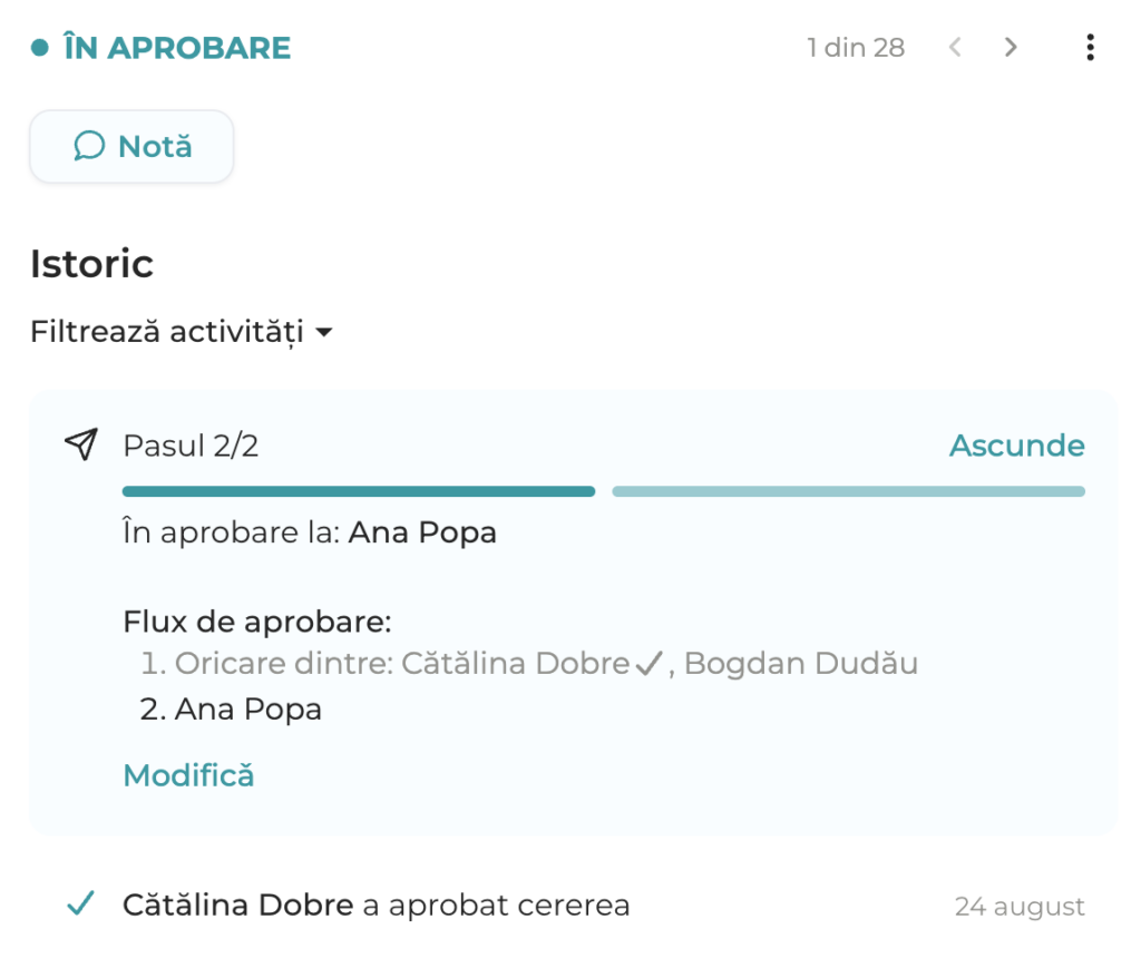 Modifică flux